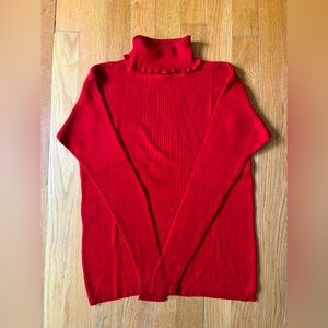 Susan Bristol Vibrant Red Turtleneck Sweater